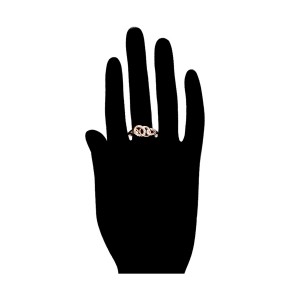 Elegants komplekts (auskari + gredzens) ar baltiem cirkoniem, rozā zelta pārklājums, dažādi gredzenu izmēri